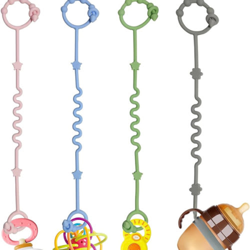 Toy Straps for Baby,RTMOK Silicone Setpacifier Clip,Applies to Car Seat Toy,Teether Toy,High Chair,Stroller Accessories,Baby Toy Clips,Cribs,Rocking Chair