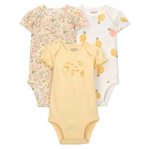 Carter's Child of Mine Baby Girl Bodysuit, 3-Pack, Sizes Preemie-18 Months
