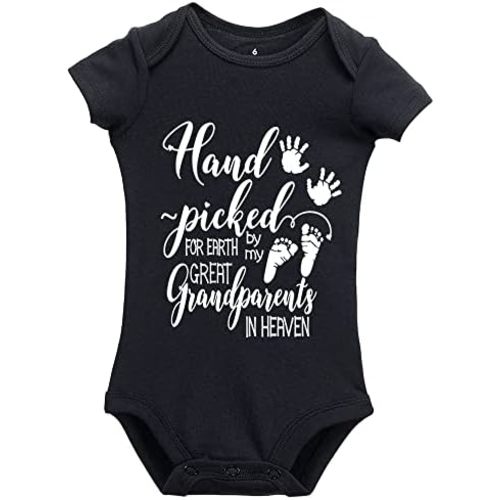 Hand Picked For Earth by My Great Grandparents In Heaven Newborn Onesie Unisex Bodysuit Rompers