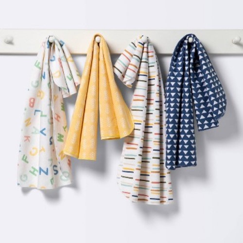 Flannel Baby Blankets Primary - Cloud Island™ 4pk