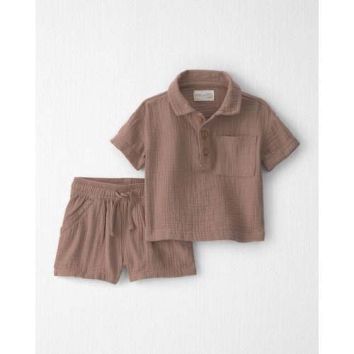 Baby Boy 2-Piece Organic Cotton Gauze Top & Short Set - Little Planet | Carter's