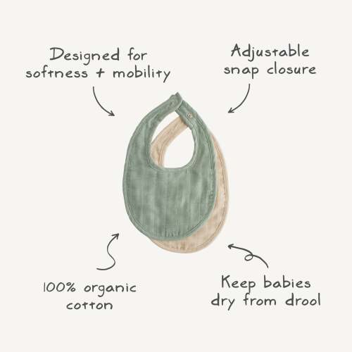 Muslin Bib 2-Pack – Simple Steps Market