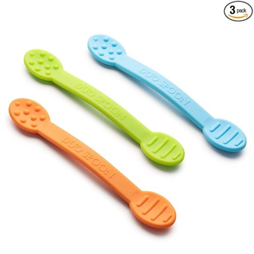 Special Supplies Duo Spoon Oral Motor Therapy Tools, 3 Pack, Textured Stimulation and Sensory Input Treatment for Babies, Toddlers or Kids, BPA Free Silicone with Flexible, Easy Handle