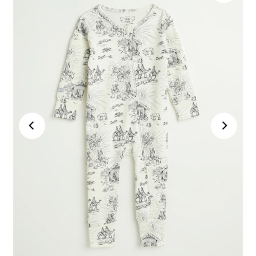 O Little Town of Bethlehem Footless Onesie PJ Cotton
