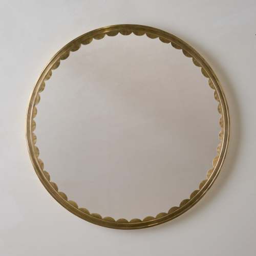 Julie Round Brass Scalloped Mirror – Magnolia