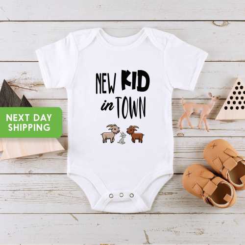 Cute Farm Baby Onesie®, Goat Onesie®, Cute Baby Bodysuit, Baby Shower Gift, Baby Announcement Bodysuit