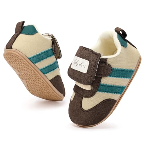 BACSAC Baby Shoes for Boys Girls Non Slip Low Top Infant Walking Shoes Breathable Comfort Toddler Walker Shoes Pull On Newborn Baby Sneakers 3 6 9 12 Months