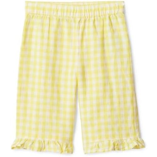 Amazon Essentials x Sofia Grainge Toddlers and Baby Girls' Cotton Linen Wide Leg Pull-on Pant with Ruffles