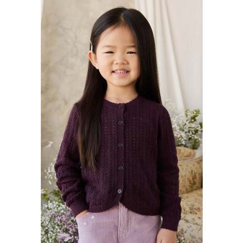 Maxine Knitted Cardigan - Blackcurrant – Jamie Kay USA