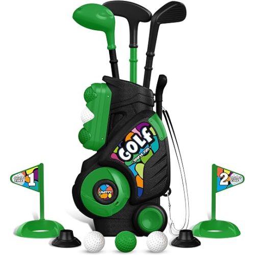 Liberry Toddler Golf Clubs Set Toy for Kids 1 2 3 4 Years Old, Green