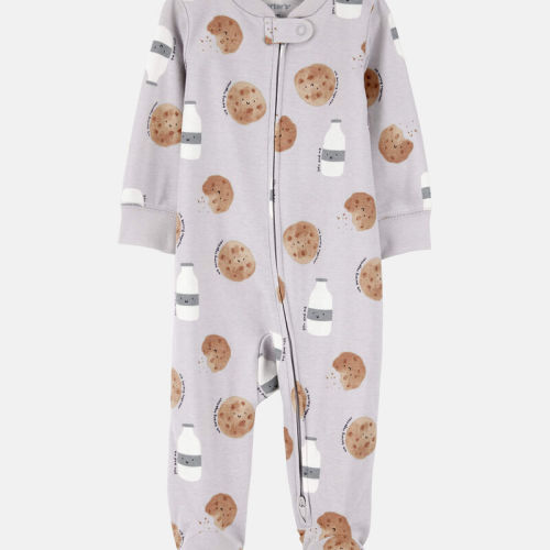 Baby Milk & Cookies 2-Way Zip Cotton Sleeper | Carter’s Oshkosh Canada