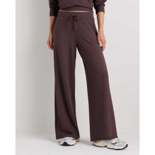 SuperSoft Fleece Wide Leg Pants in Dried Fig