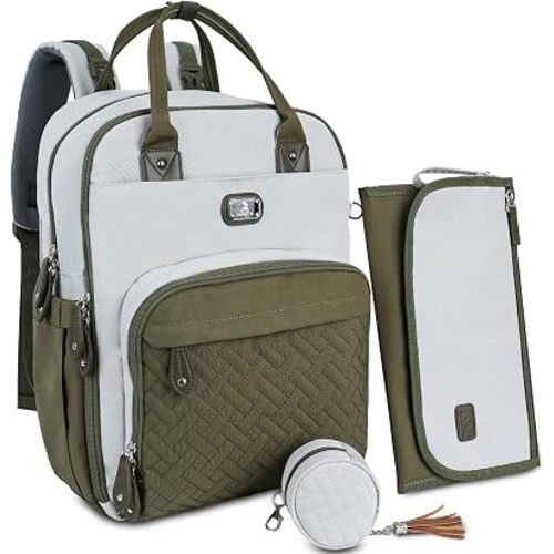 Dikaslon Diaper Bag Backpack with Portable Changing Pad,Baby Essentials