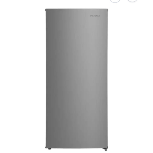Insignia™ - 7.1 Cu. Ft. Garage Ready Upright Convertible Freezer - Stainless Steel Look