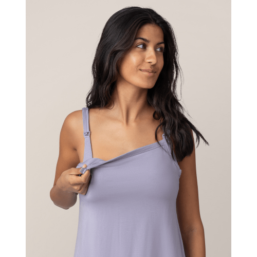 Bamboo Lounge Around Nursing Tank | Slate Blue - Kindred Bravely