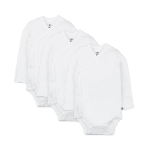 3-Pack Organic Cotton Long Sleeve Side-Snap Bodysuits | Honest Baby Clothing
