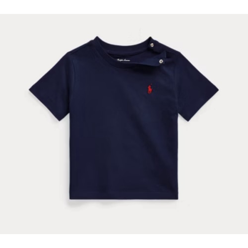 Baby Boy 24M Hot Pink Cotton Jersey Crewneck Tee | Ralph Lauren