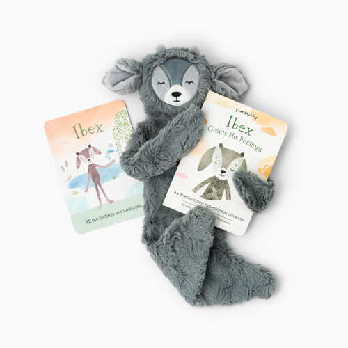 Slumberkins Plush Snuggler & Book Bundle - Ibex's Emotional Courage