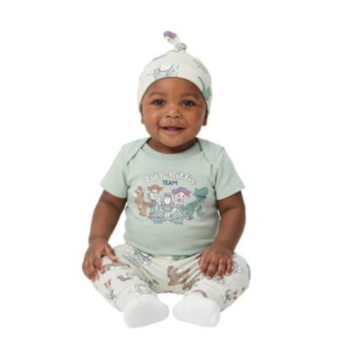 Baby Boys' Toy Story Short-Sleeve Bodysuit, Pants and Beanie, 3-Piece Set