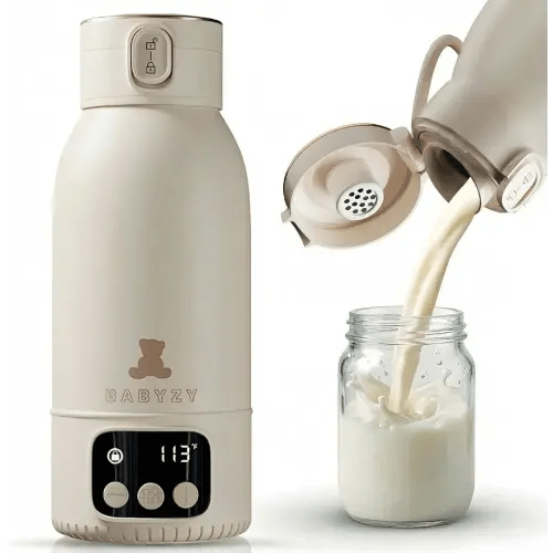 Portable Bottle Warmer 17oz – Baby Bottle Warmer for Breast Milk & Formula, Fast Heating with Smart Temperature Control, Long Battery Life, Cordless for Travel, Car & Outdoor Baby Feeding