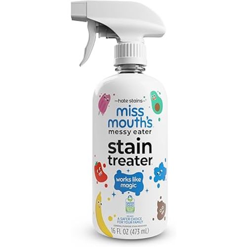 Miss Mouth's Messy Eater Stain Treater Spray - 16oz Stain Remover - Newborn & Baby Essentials - No Dry Cleaning Food, Grease, Coffee Off Laundry, Underwear, Fabric