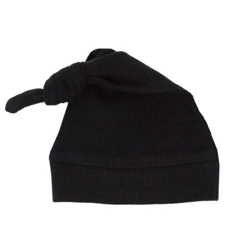Black | Organic Thermal Knotted Cap – L'ovedbaby