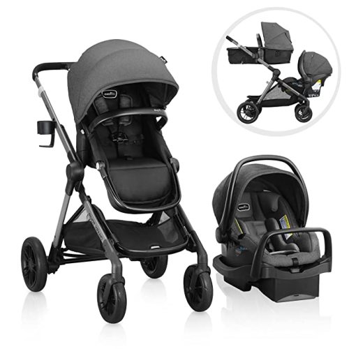 Pivot Xpand Modular Travel System with LiteMax Infant Car Seat with Anti-Rebound Bar (Ayrshire Black)
