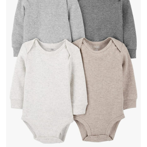 Simple Joys by Carter's Baby 4-pack Soft Thermal Long Sleeve Bodysuits