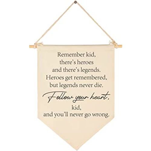 The Sandlot Quote-Boys Room Wall Art-Baseball Sign-Baby Banner Gift Shower-Canvas Hanging Flag Banner Wall Sign Decor Gift for Nursery Bedroom Playroom Front Door Baby Kids Boy/Girls Teen