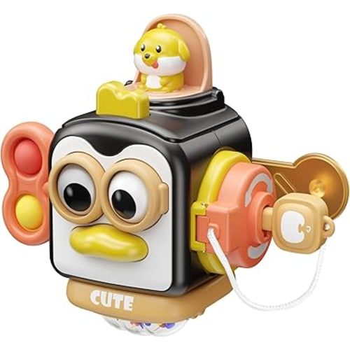 Montessori Toys for 1 Year Old,Sensory Toys for Toddlers 1-3,Baby Travel Activities Busy Board Cube,Fine Motor Skills Educational Toys,Birthday Gift for Kids Aged 6, 9, 10, 12, 18 Months