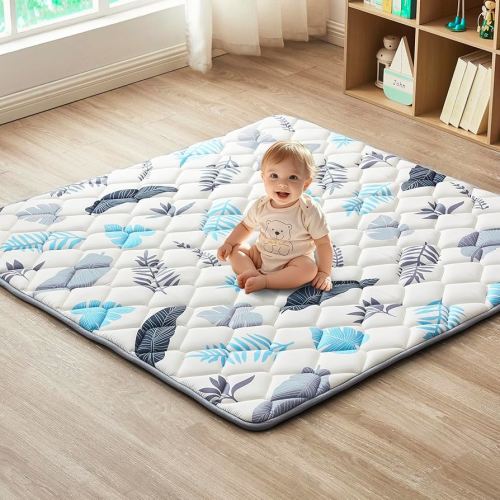 Baby Play Mat, Non-Slip Baby Mat for Floor, Soft Thicker Playpen Mat, Portable Playmat, Crawling Mat for Babies, Toddlers & Infants to Play and Learn( 50"x50")