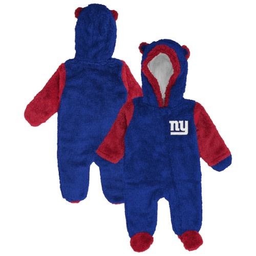 New York Giants Outerstuff  Newborn Teddy Fleece Bunting Full-Zip Sleeper - Royal