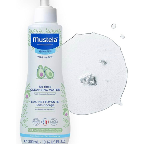 Mustela No-Rinse Micellar Cleansing Water for Babies - Made with Natural Avocado Perseose & Aloe Vera - Safely Cleans Baby's Face, Hands & Diaper Area - 1 or 2-Pack - Various Sizes