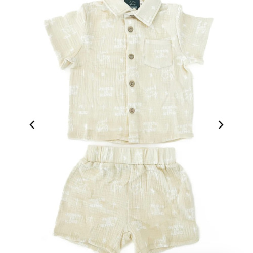 Jesus is King Shorts & Collared Tee Set – OUR HOUSE ABOVE