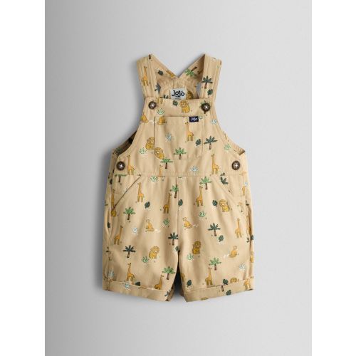 Natural Safari Printed Twill Dungaree