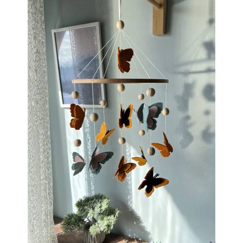 Baby Mobile With Butterfly Nursery Decor Idea For Baby Shower Gift