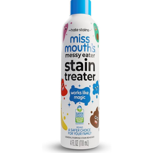 Miss Mouth's Messy Eater Stain Treater Spray - 4oz Stain Remover - Newborn & Baby Essentials - No Dry Cleaning Food, Grease, Coffee Off Laundry, Underwear, Fabric