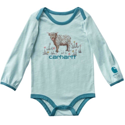 Girls' Long Sleeve Cow Bodysuit (Baby)
