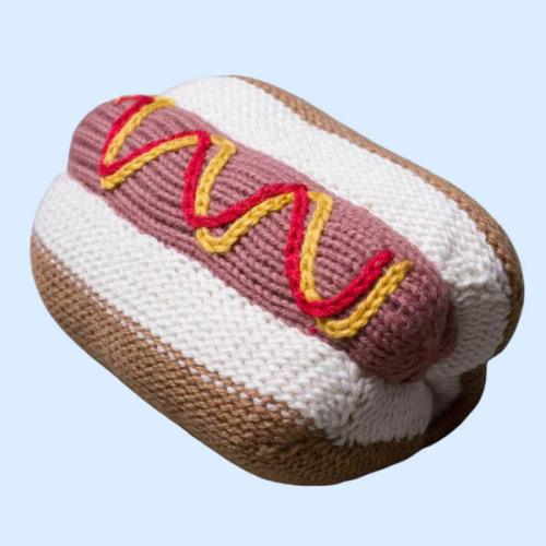 Shop Organic Hot Dog Rattle - Baby Toys, Rattles | Estella