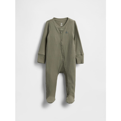 Baby First Favorites TinyRib Stripe Footed One-Piece