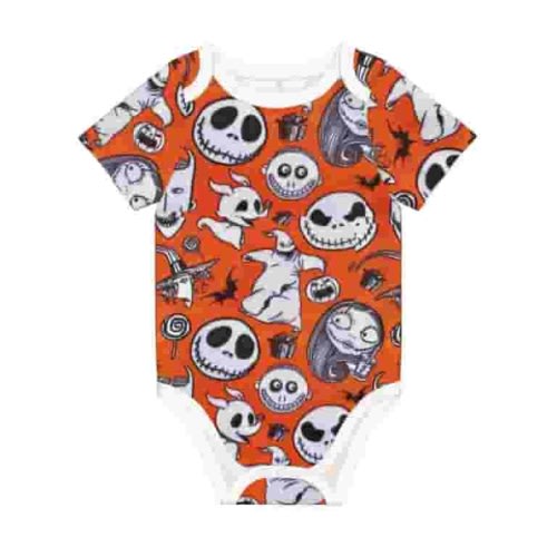 The Nightmare Before Christmas Printed Newborn Baby Romper Clothing Cute Infant Short Sleeve Baby Climbing Clothes Outfit For Boys And Girls-9 Month