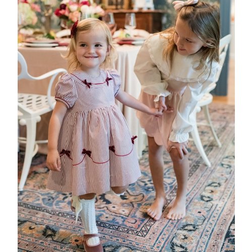 Edgehill Collection x The Broke Brooke Baby Girls Samantha Candy Stripe Party Dress