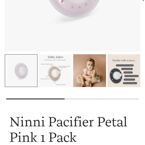 Ninni Pacifier Petal Pink 1 Pack