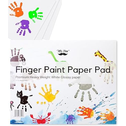 Mr. Pen- Finger Paint Paper Pad for Kids, 11 x 14 Inches, 22 Sheets