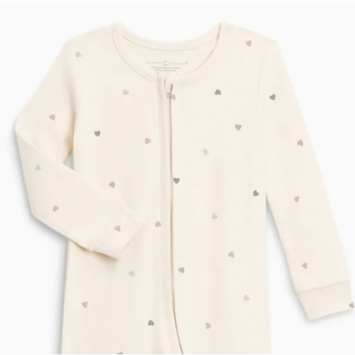 Peyton Zipper Sleeper | Bee / Pewter