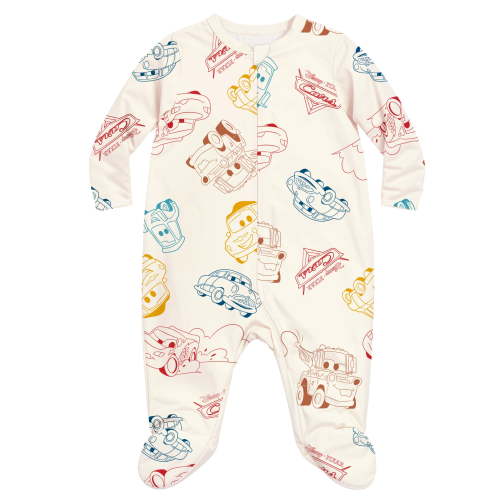 Cars Baby Boy Printed Long Sleeve Footed Sleep N Play, Sizes Newborn- 9 Months