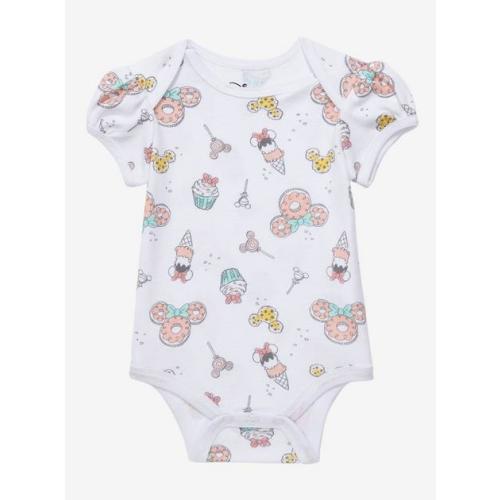 Disney Minnie Mouse Food Allover Print Infant One-Piece - BoxLunch Exclusive