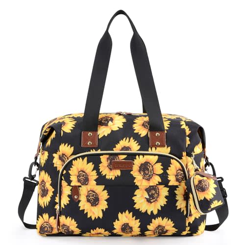 Tuwubi Diaper Bag Tote,Baby Diaper Bag with Pacifier Case Large Travel Diaper Tote Caddy for Mom and Dad Multifunction Large Baby Bag - Sunflower