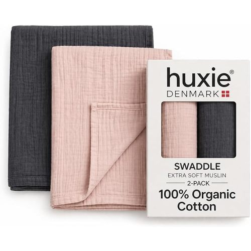 Baby Swaddle – Organic Cotton Muslin Baby Swaddles for Newborns 47” x 47” (Natural Stripe)
