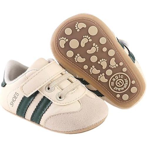 Baby Boys Girls Sneakers Toddler Non-Slip Soft Rubber Sole First Walking Shoes Infant Newborn Crib Dress Shoes